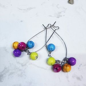 Handmade earrings colorful beads